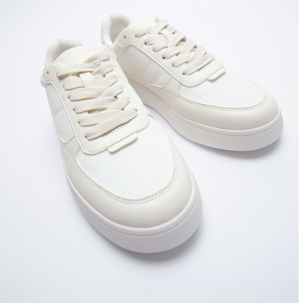 ZARA LACE-UP TRAINERS SNEAKERS - Picture 6 of 6